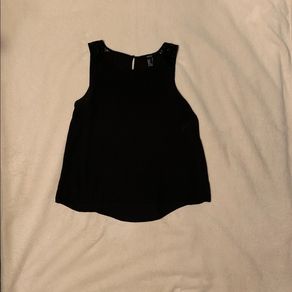 Black lace tank top